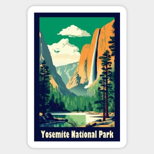 Yosemite National Park Vintage Travel Poster Sticker